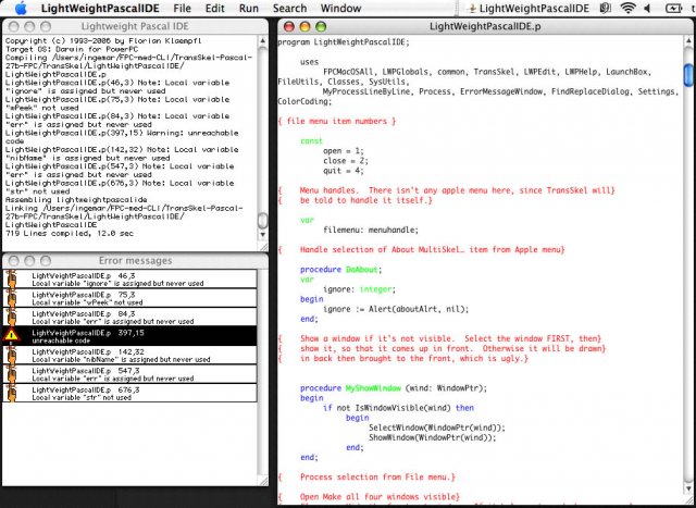 Pascal programming mac os x